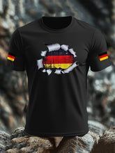 Kurzarm-T-Shirt aus Baumwolle für Männer mit Deutschland-Flagge